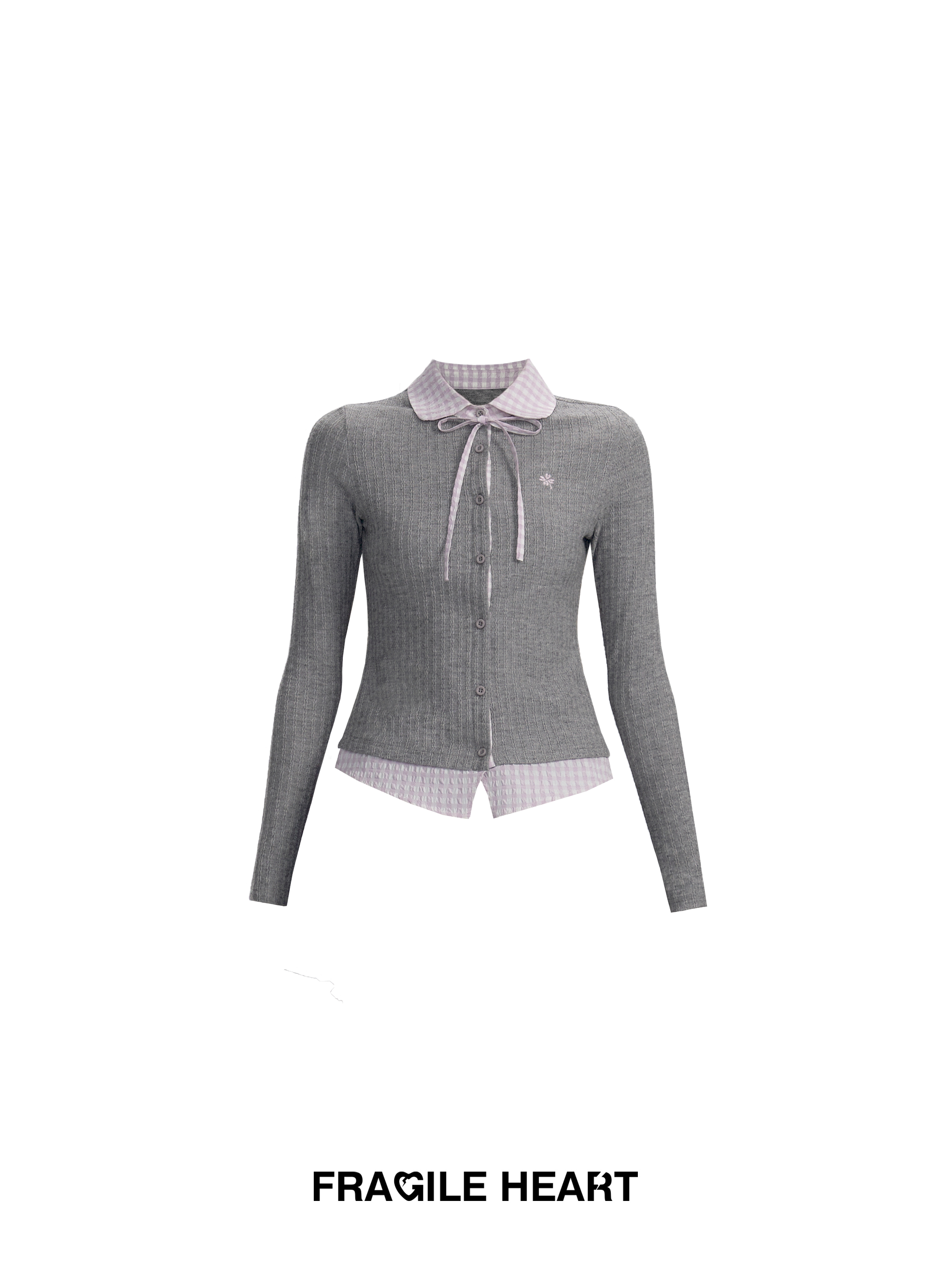 Pink Gray Plaid College Style Dress Set - Han Gao Transfer Student Look for Spring Summer - Trendy 90s Inspired Fashion Top