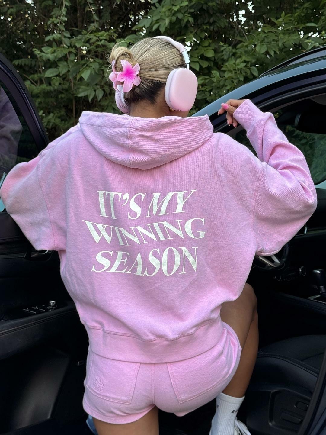 Pink Retro Letter Print Hoodie for Women - Autumn Stylish Versatile Jacket, European American Trendy Fashion