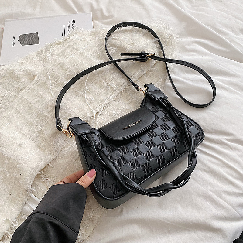 Plaid Retro Niche Shoulder Bag - Spring Summer 2025 Small Square Crossbody Bag for Women - Versatile Y2K Fashion Accessory