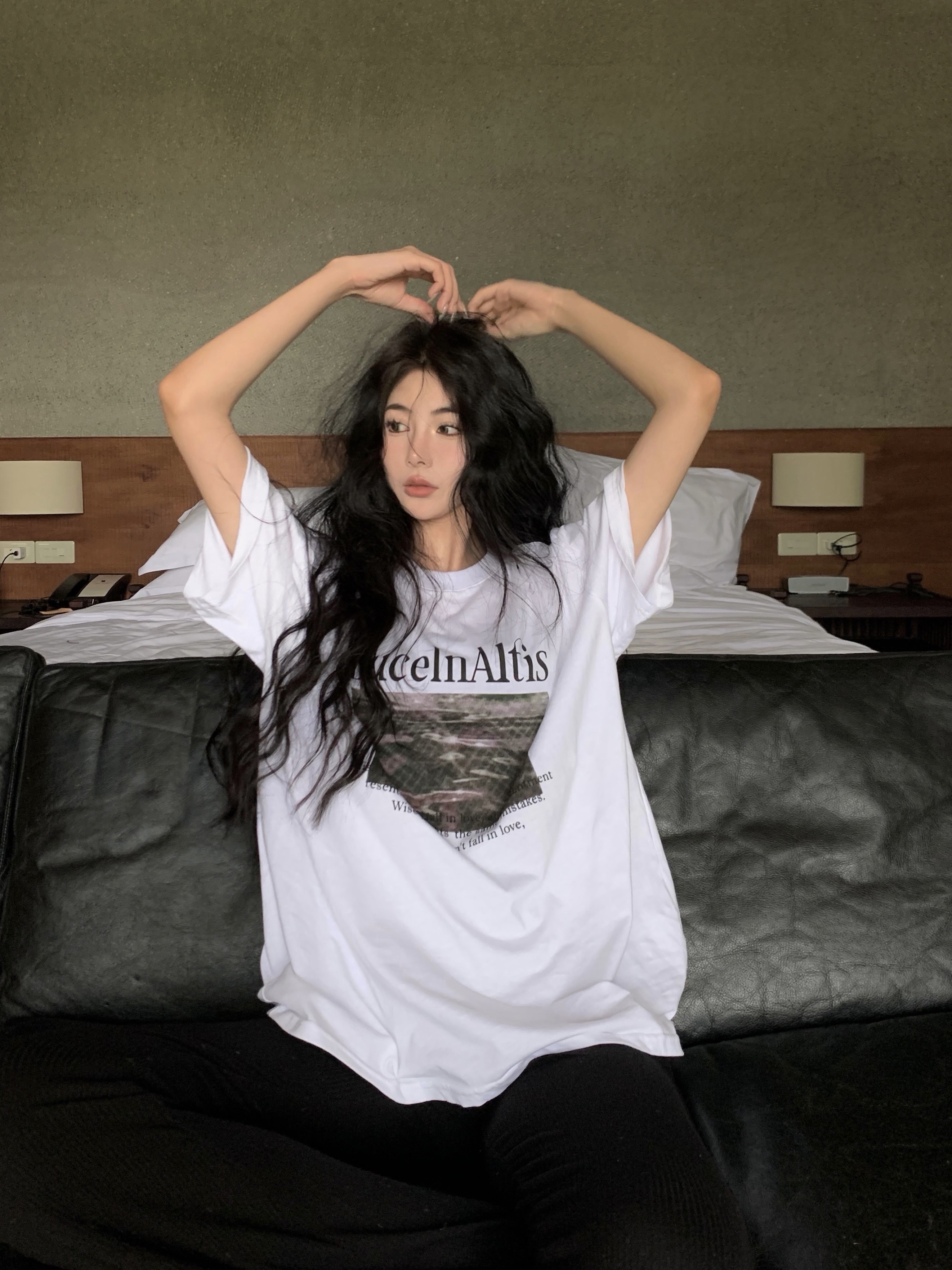Plus-Size American Retro Oversized Cotton Short-Sleeve T-Shirt for Women - Summer 2025 Trendy Loose Fit Top