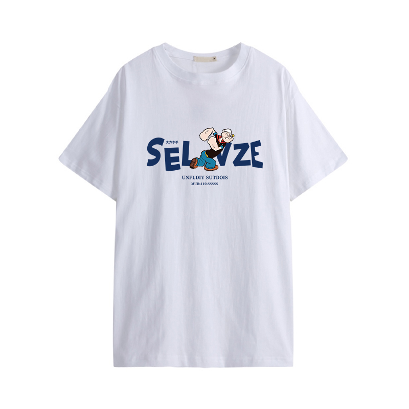 Plus Size Colorful Cotton T-Shirt for Women - Vintage American High Street Style, Short Sleeve, Summer 2025 Fashion
