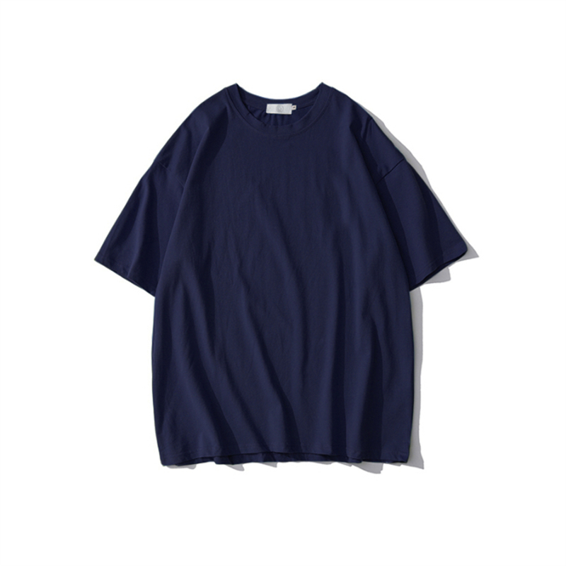Plus Size Heavyweight Pure Cotton Short Sleeve T-Shirt for Women - Solid Color Unisex Base Tee, Perfect for Couple Outfits