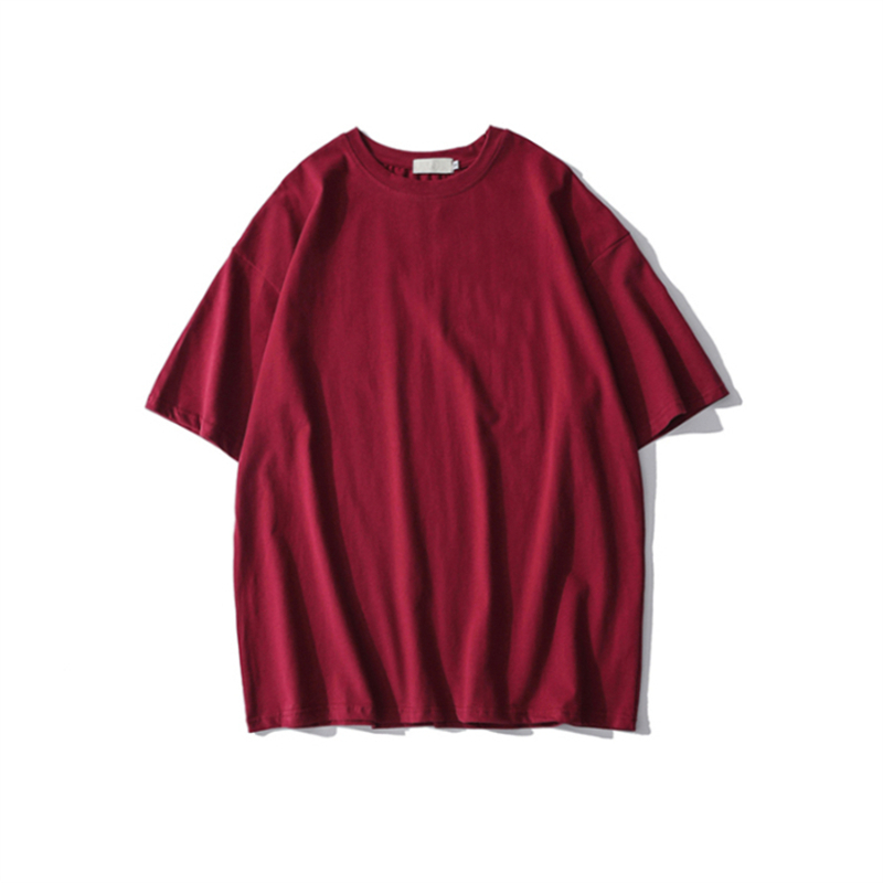 Plus Size Heavyweight Pure Cotton Short Sleeve T-Shirt for Women - Solid Color Unisex Base Tee, Perfect for Couple Outfits