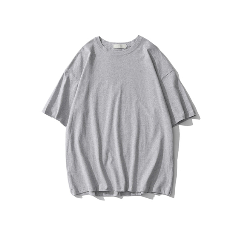 Plus Size Heavyweight Pure Cotton Short Sleeve T-Shirt for Women - Solid Color Unisex Base Tee, Perfect for Couple Outfits