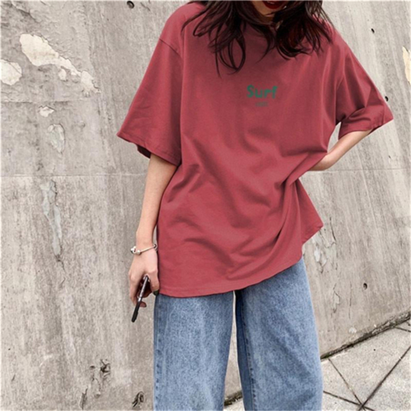 Plus Size Korean Style Loose Short Sleeve T-Shirt for Women, Harajuku Fashion, Cotton Half Sleeve Top, Trendy Y2K Ins Style