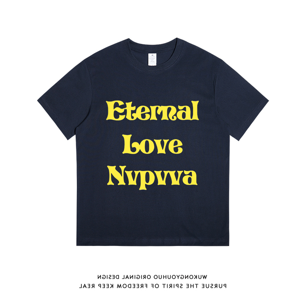 Plus Size Oversized Retro American Style Pure Cotton Short Sleeve T-Shirt for Men and Women - Trendy Hong Kong Chic