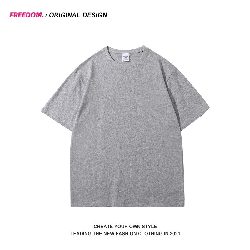 Plus Size Simple Solid Color Short Sleeve Women's Summer T-Shirt - Loose Fit Korean Style Basic Tee for Couples