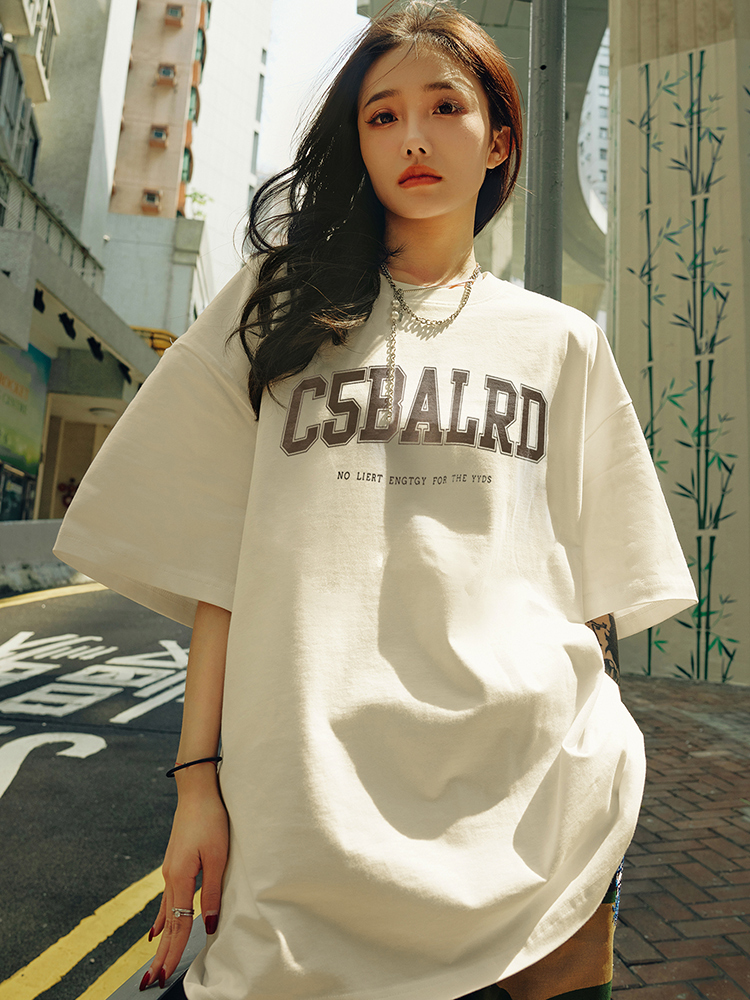 Plus Size Vintage Letter Short Sleeve T-Shirt - Trendy Heavyweight Unisex for Summer 2025 - Cool Feel American Style