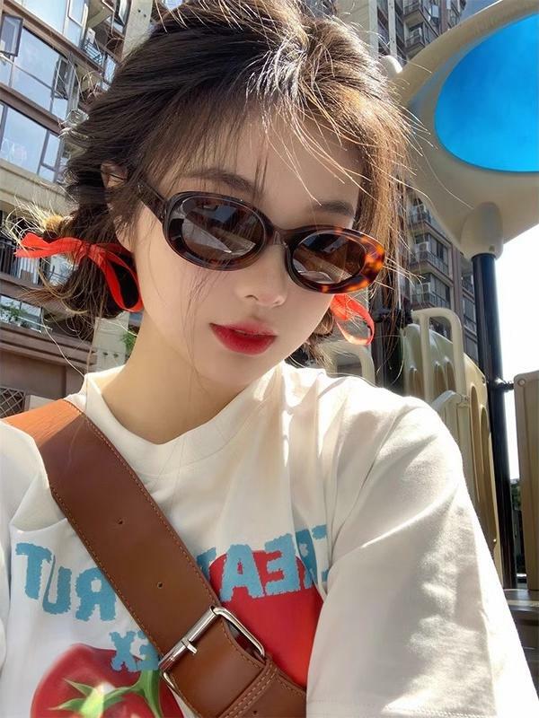 Pure Cotton Retro Tomato Fruit Print Short Sleeve T-Shirt for Men and Women, Plus Size Loose Round Neck, Casual Couple Style