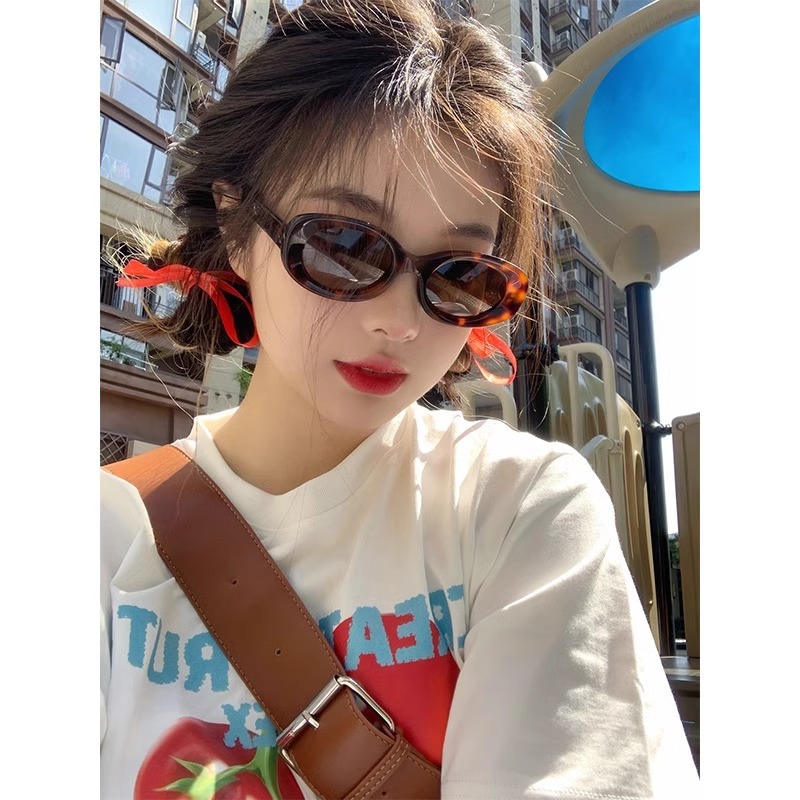 Pure Cotton Retro Tomato Fruit Print Short Sleeve T-Shirt for Men and Women, Plus Size Loose Round Neck, Casual Couple Style