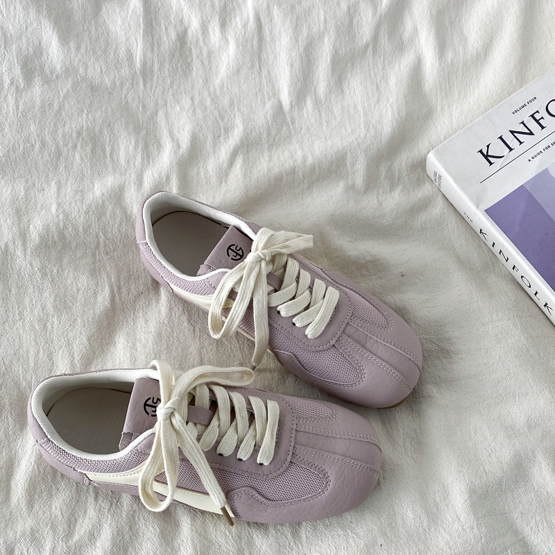 Purple De Xun Sneakers for Women - 2025 Spring Versatile Sports Casual Shoes, Trendy Dopamine A Gan Board Shoes