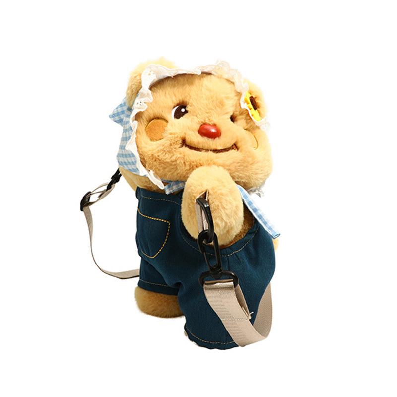 Quirky Cartoon Doll PAPA Bear Crossbody Bag for Women - Cute 2025 Style Phone Bag & Children's Backpack