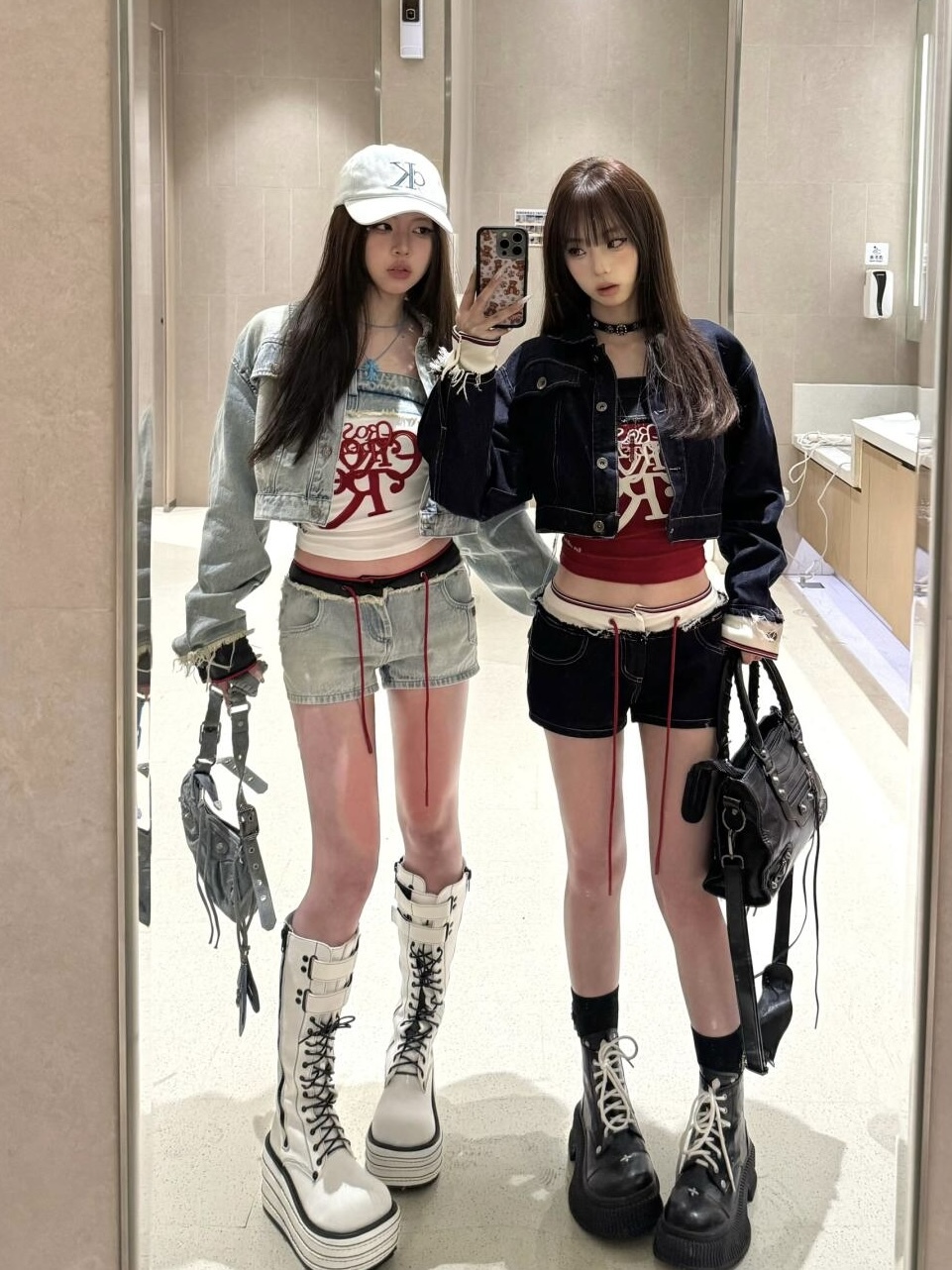 Rebellious Cowboy Vintage Heavy-Duty Denim Jacket, Tank Top & Casual Shorts Set for Women - Spring Fashion 90s Y2K Style