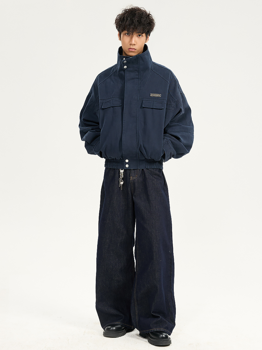 Retro American Heavyweight Jacket for Men - Stylish Loose Workwear Coat in Barn Style for Couples