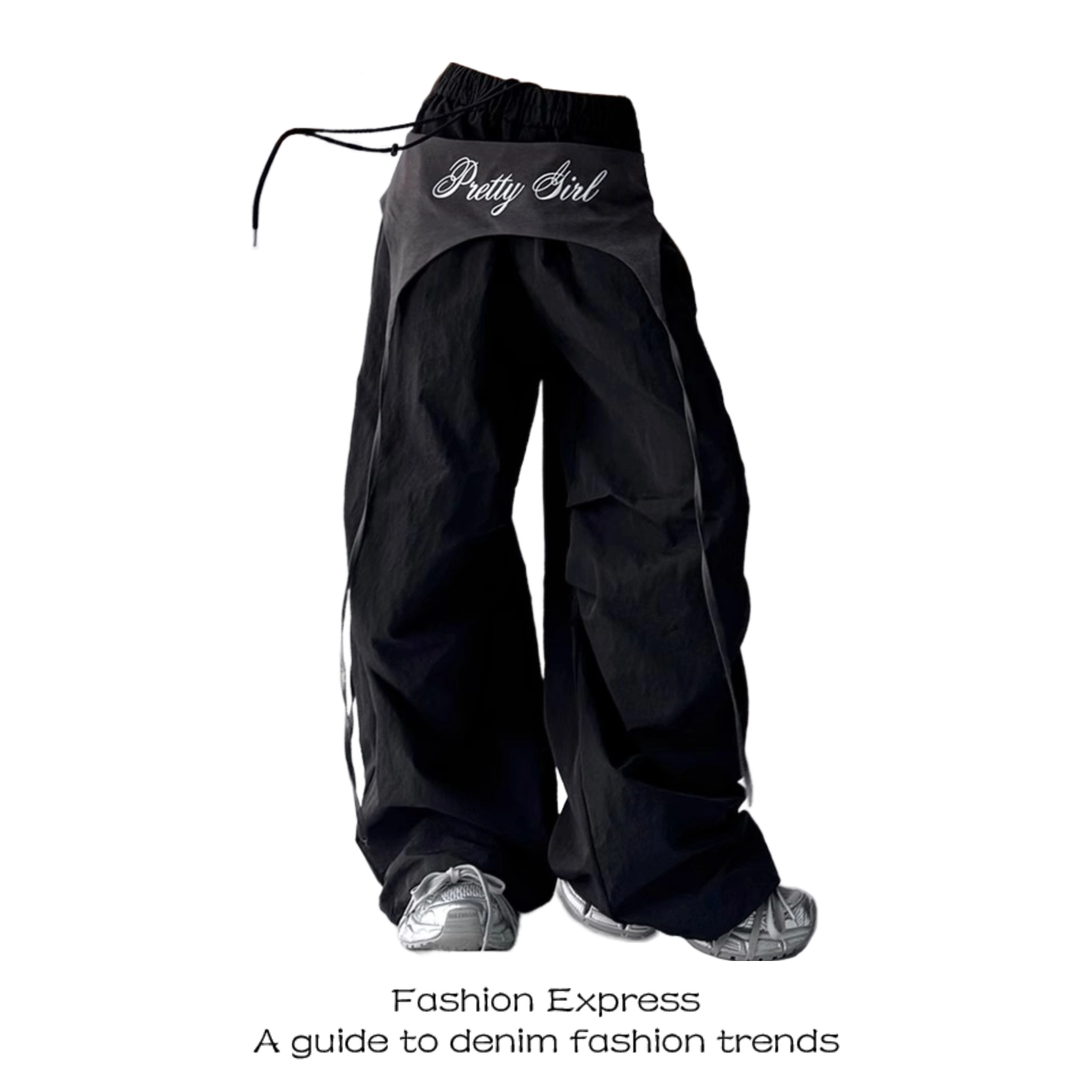 Retro American-Style Women's Wide-Leg Cargo Pants - Summer Casual Loose Straight Leg Jazz Streetwear for Cool Girls
