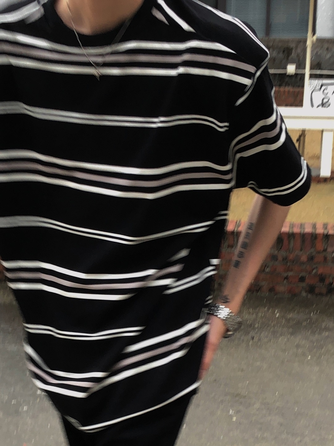 Retro Black and White Striped Short Sleeve Cotton T-Shirt for Men and Women - Oversized College Style Summer Top