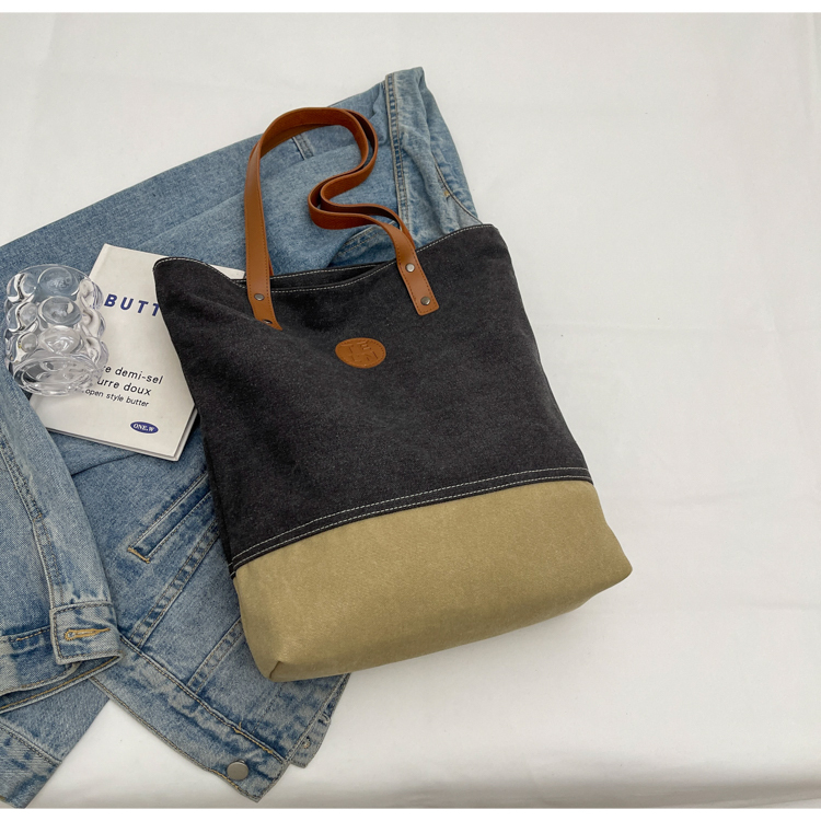 Retro Canvas Tote Bag for Women, 2025 Fashion Large Capacity Shoulder Bag, Versatile Commuter Style