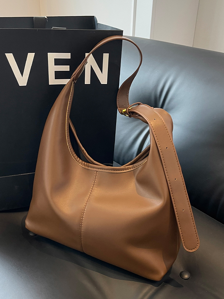 Retro Commuter Underarm Bag for Women - 2025 Autumn Winter Versatile Tote Shoulder Bag with High-End Feel