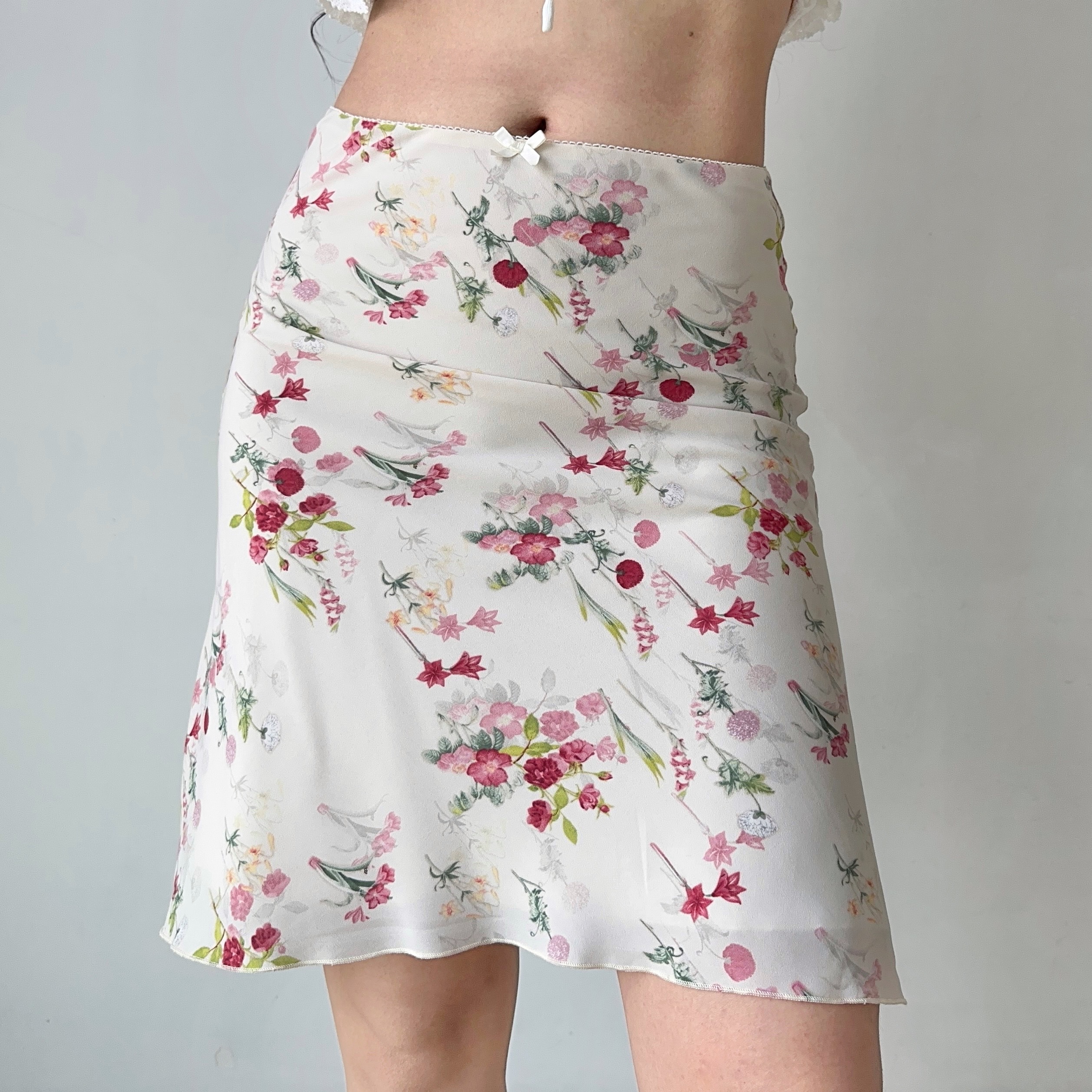 Retro Floral Print A-Line Fishtail Skirt for Women - European and American Style Summer Half-Length Bodycon Skirt