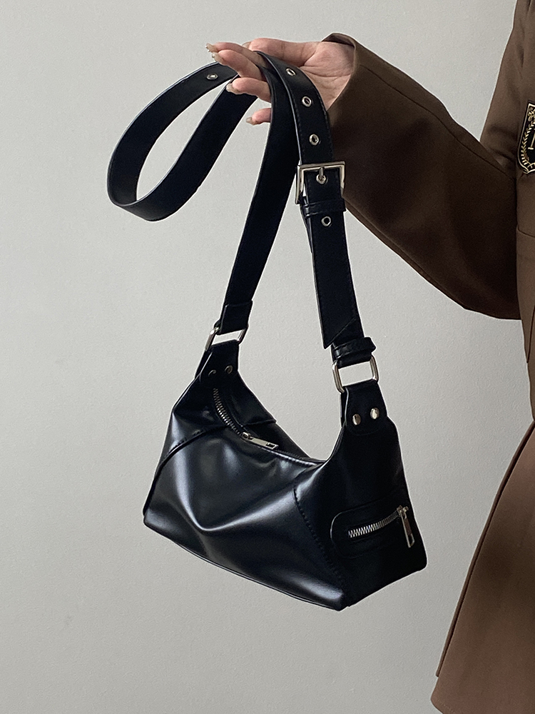 Retro Motorcycle Style Women's Crossbody Bag - Versatile Small Shoulder Bag for Casual Street Fashion
