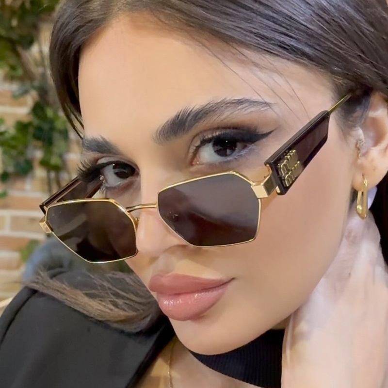 Retro Polygonal Slimming Sunglasses for Men and Women - High-End Punk Style Hip-Hop Party Eyewear