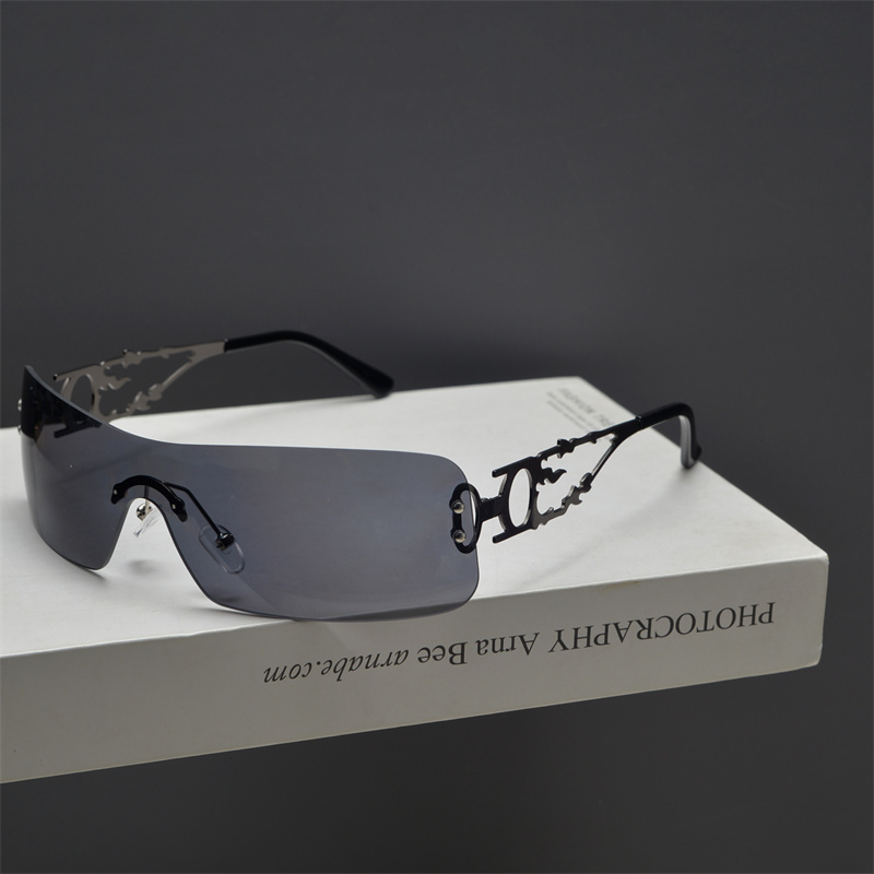 Retro Square Frameless Cut-Edge Sunglasses for Women - Millennial Punk Style, Internet Celebrity Street Fashion Accessory