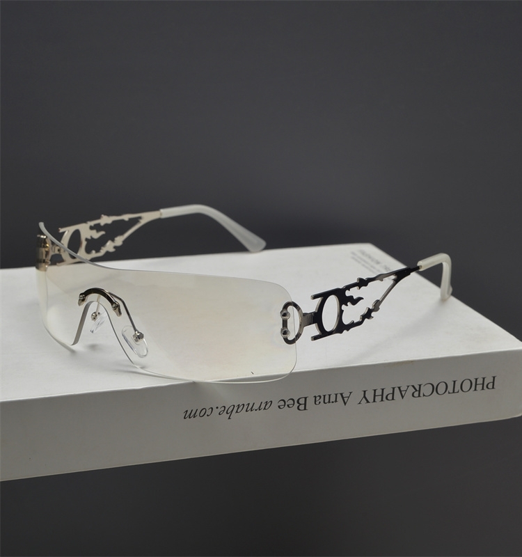 Retro Square Frameless Cut-Edge Sunglasses for Women - Millennial Punk Style, Internet Celebrity Street Fashion Accessory