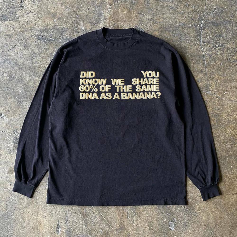 Retro Vintage Letter Print Unisex Long Sleeve T-shirt - 280g Heavyweight Casual Style for Students and Charity Events