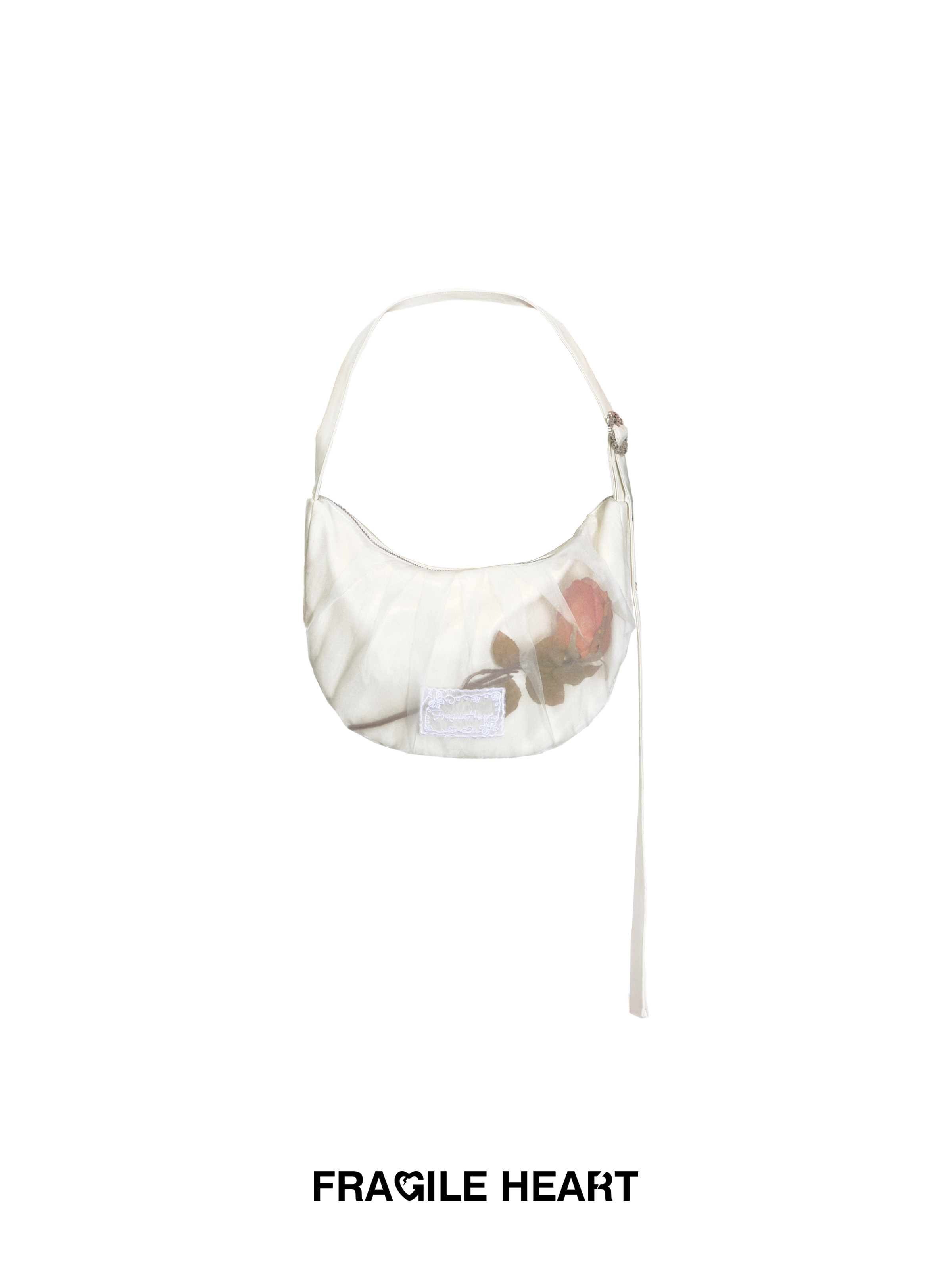 Romantic Mesh Rose Shoulder Bag - Elegant Handbag with Unique Branch Design, Perfect for Chic 90s and Y2K Style Fashion