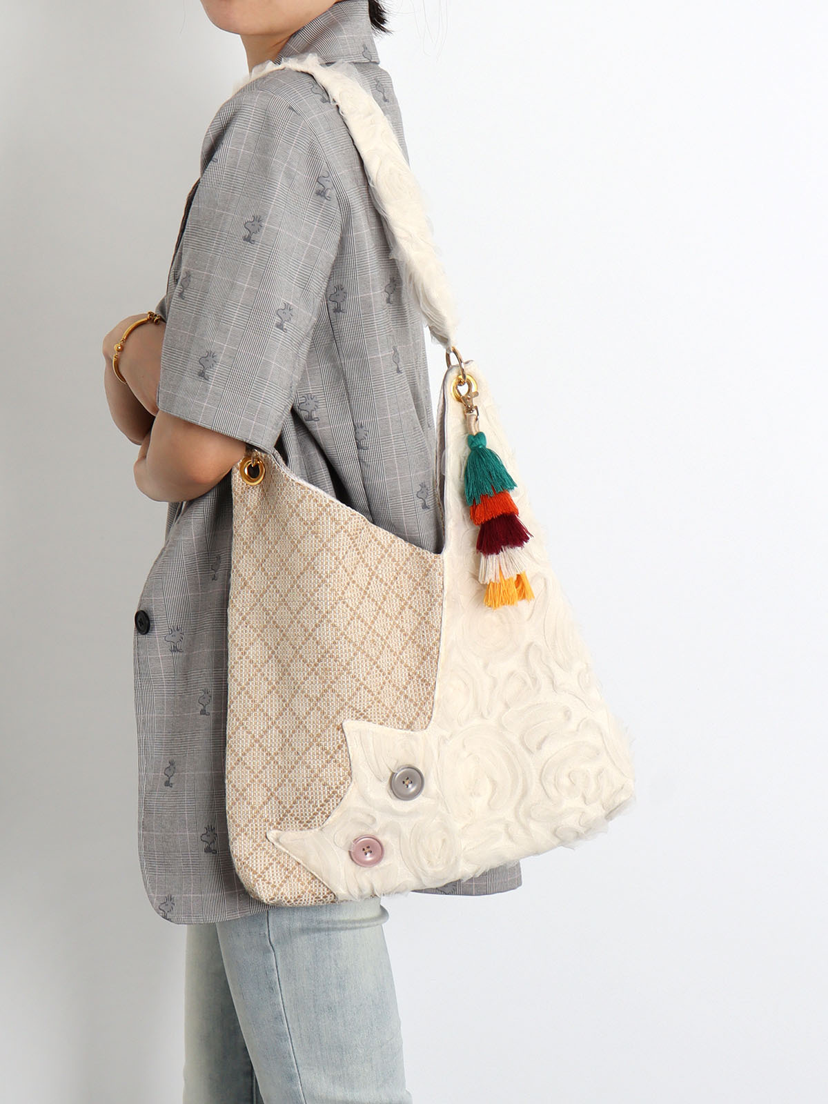 Seaside Vacation Cat Shoulder Crossbody Bag - Spring/Summer Style for Trendy Days