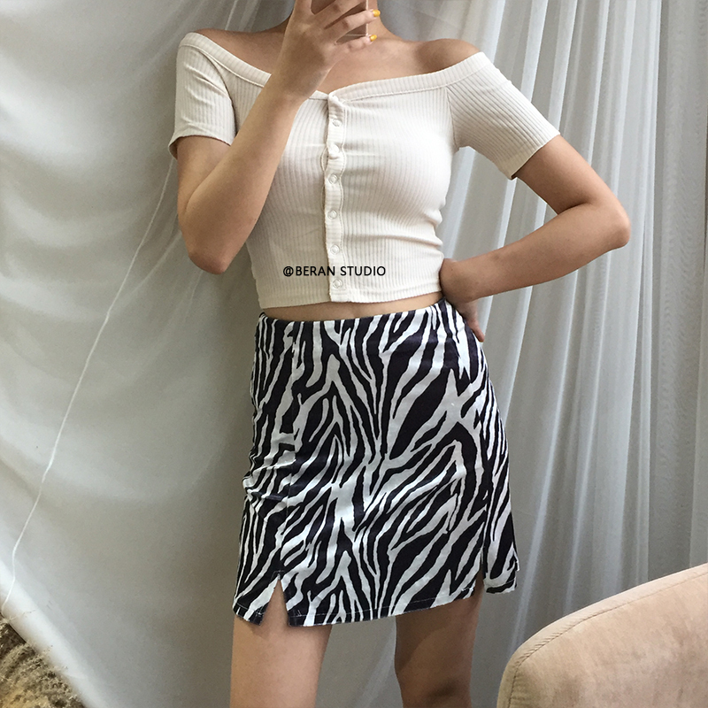Sexy Candy Color High-Waisted Short Sleeve T-Shirt Top with Large Round Neck - European and American Style