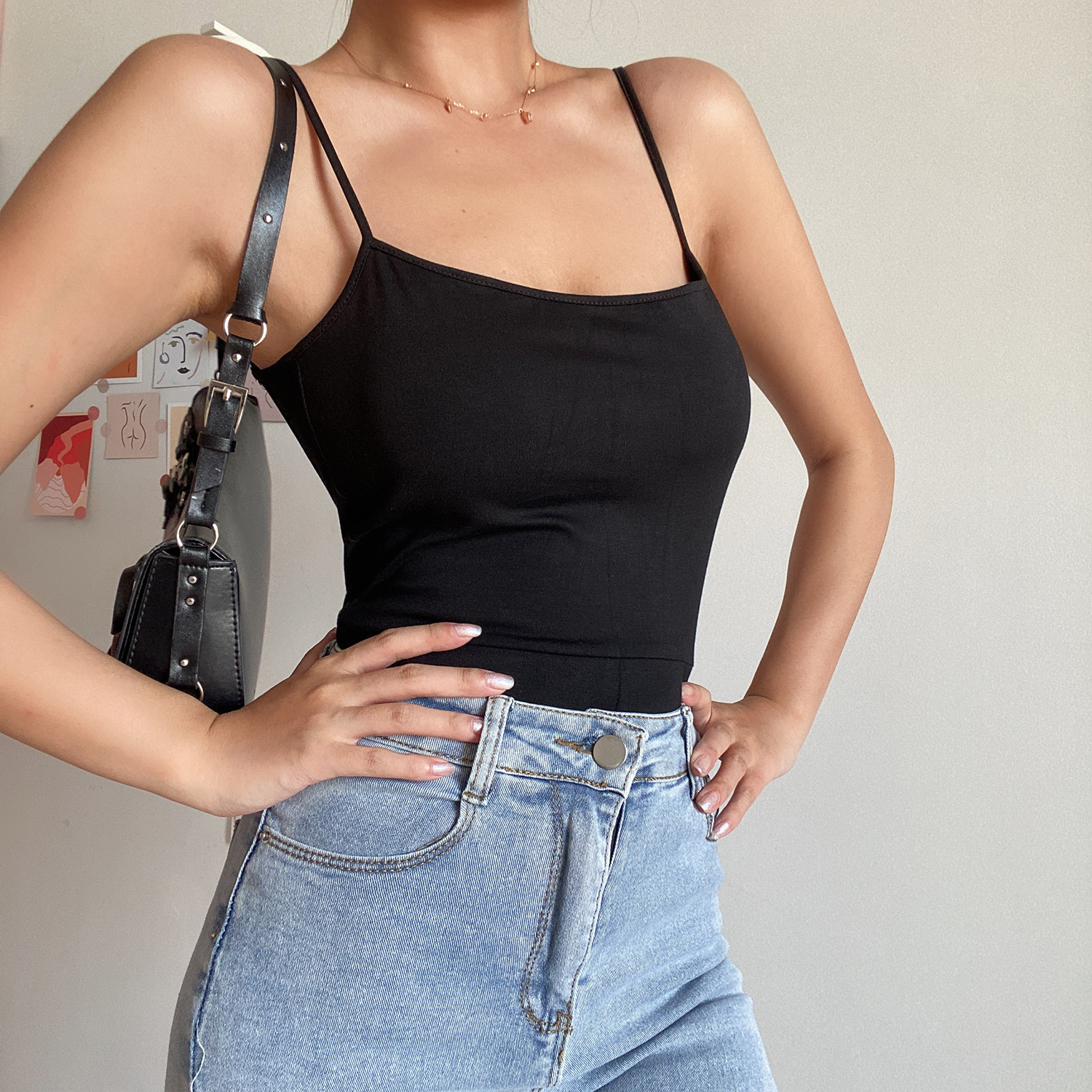 Sexy Strapless Backless Waist-Cinching Slim Black Camisole Jumpsuit - European & American Style, Perfect for Night Out