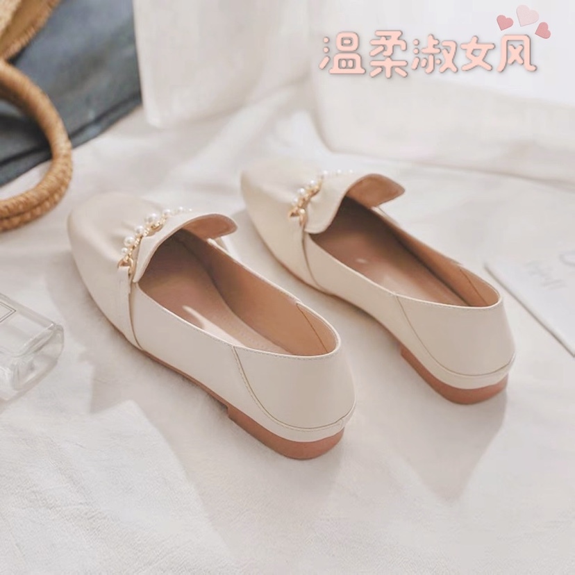 Sheepskin Gentle Evening Wind Style Skirt & Flat Fairy Shoes - Two-Way French Temperament for Spring & Autumn Fashion
