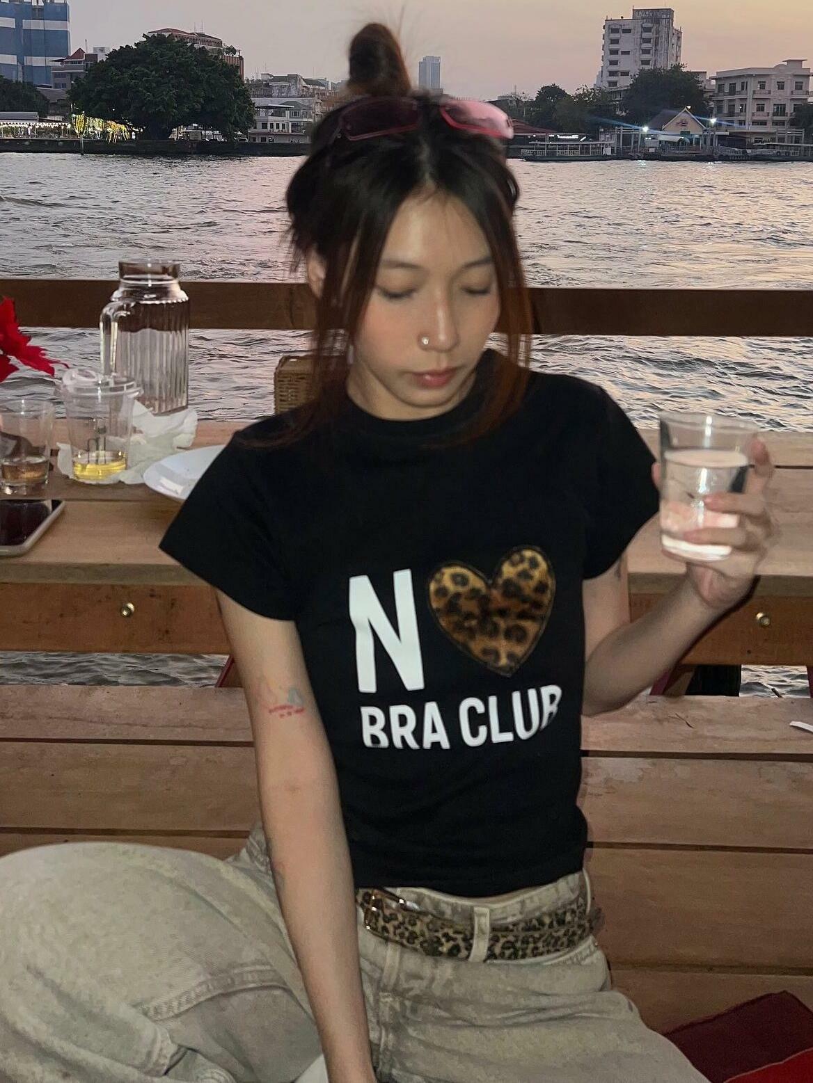Short Sleeve Leopard Print Heart T-Shirt for Women - Slim Fit, High Stretch, Pure Cotton, Korean Style, 25SS Fashion