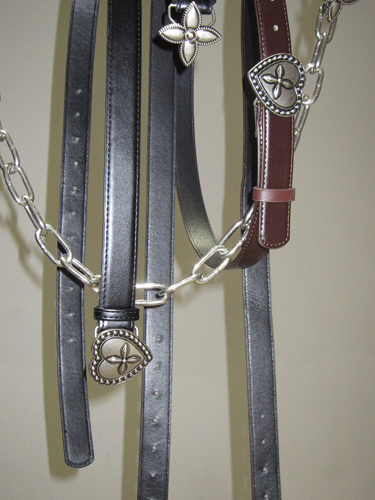 Spicy Girl Cross Heart Metal Thin Belt - Trendy Niche Accessory for 90s and Y2K Fashion Styles