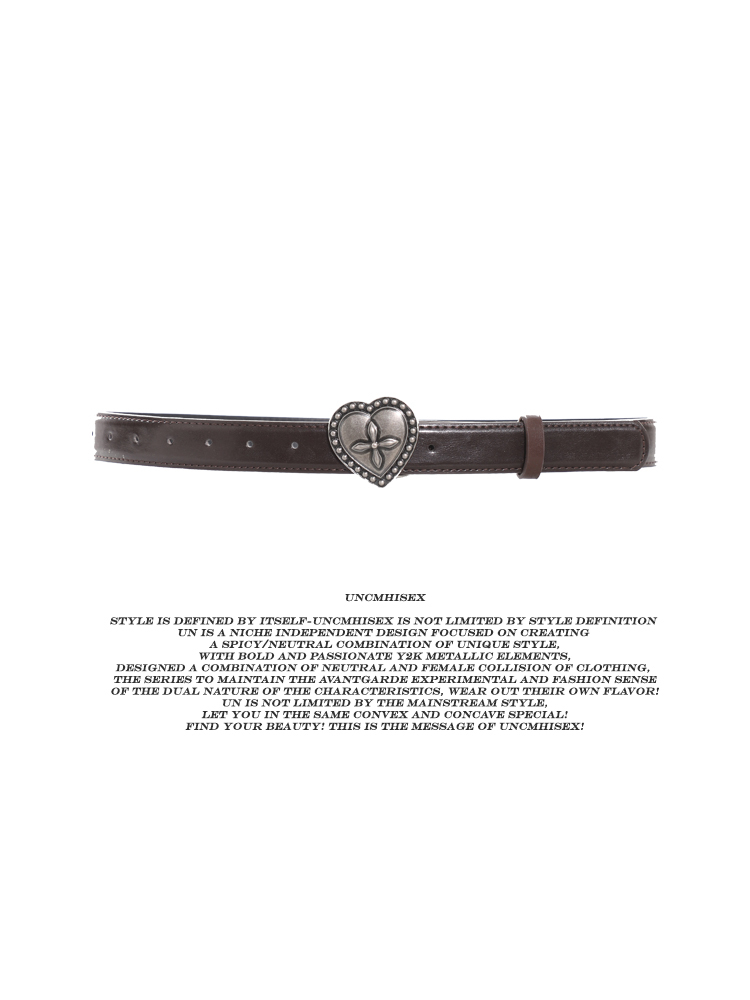 Spicy Girl Cross Heart Metal Thin Belt - Trendy Niche Accessory for 90s and Y2K Fashion Styles