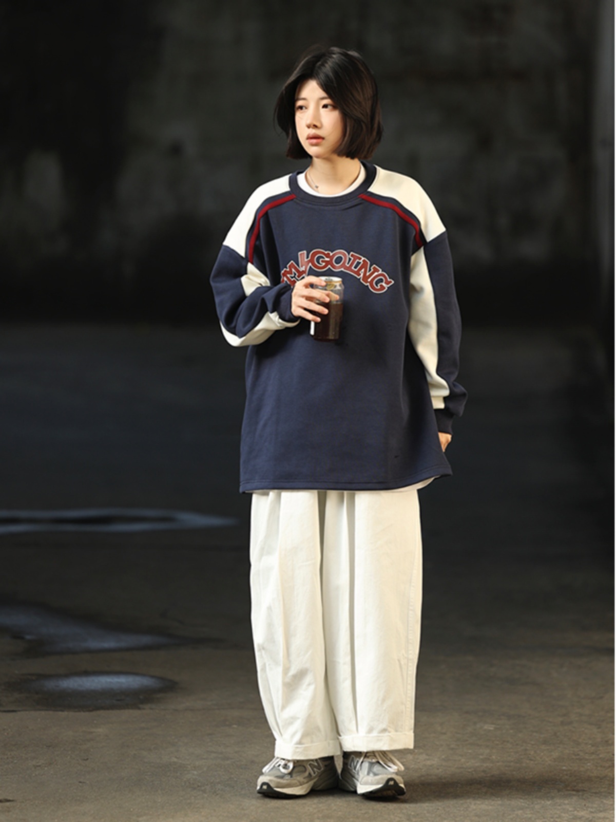 Spring Retro Draped Work Pants for Men - Trendy Loose Straight Casual Long Pants in American Style