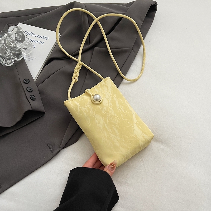 Summer Lightweight Chinese Style Crossbody Phone Bag for Women - 2025 Yellow National Wind Small Purse