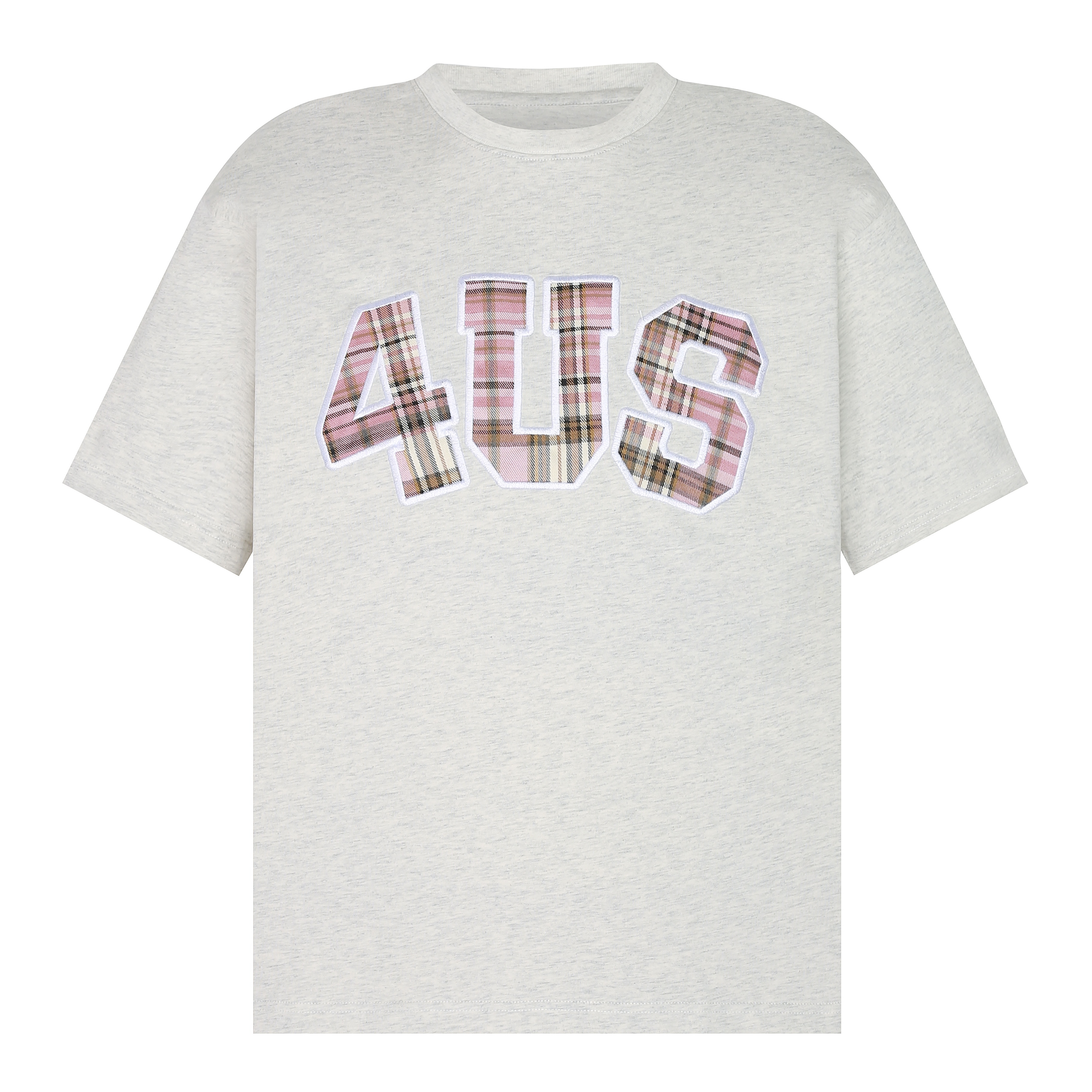 Summer Patchwork Embroidered Plaid T-Shirt for Couples - Loose Fit Short Sleeve National Trend Top