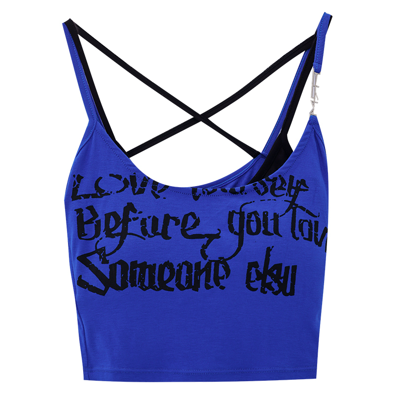 Summer Slim Fit Sleeveless Tank Top for Women - Original Faux Two-Piece Design, Trendy Summer Fashion
