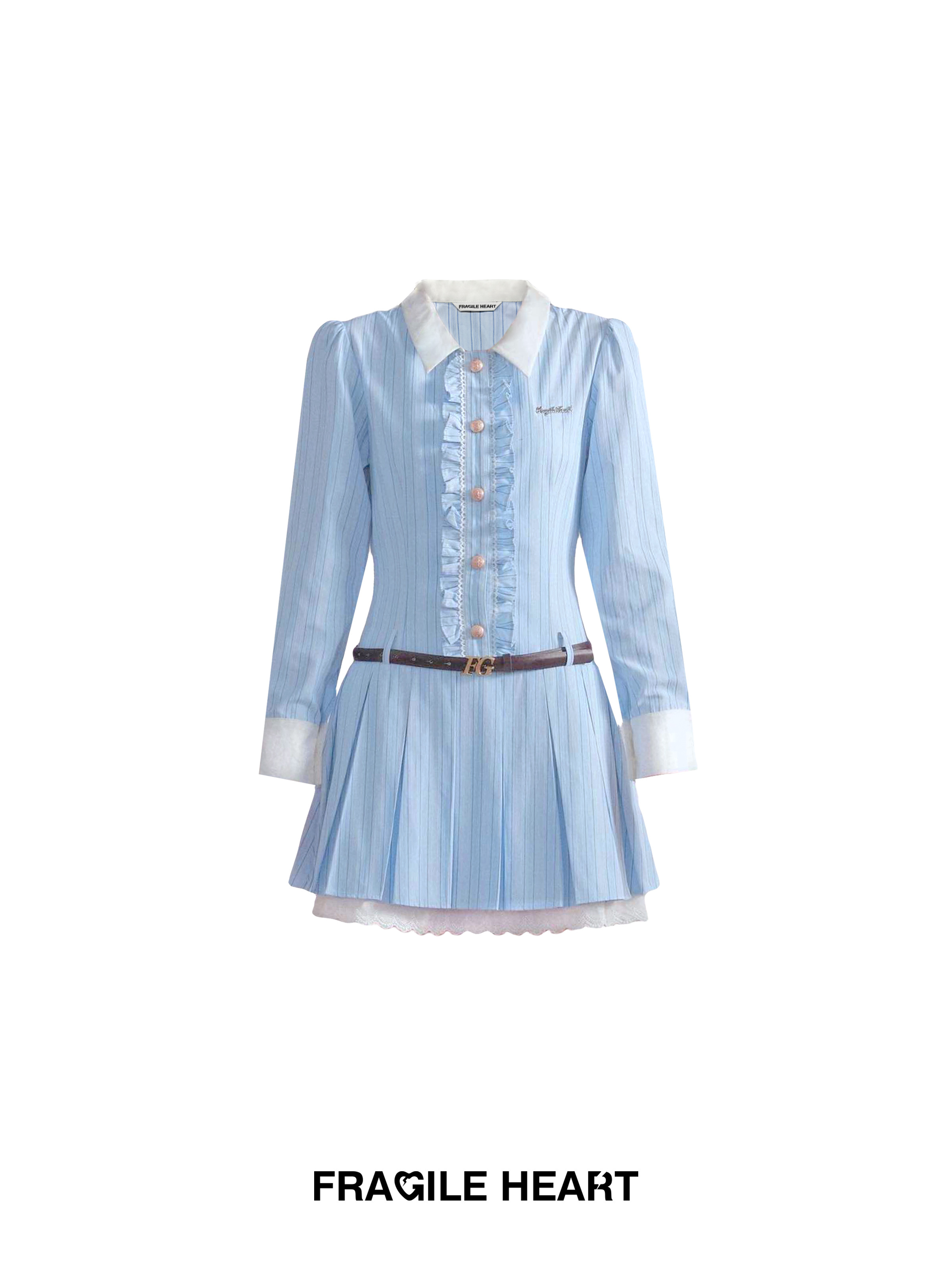 Sweet Academy Style Blue Striped Shirt Dress - French Birthday Dress for Summer - Trendy Casual Outfit