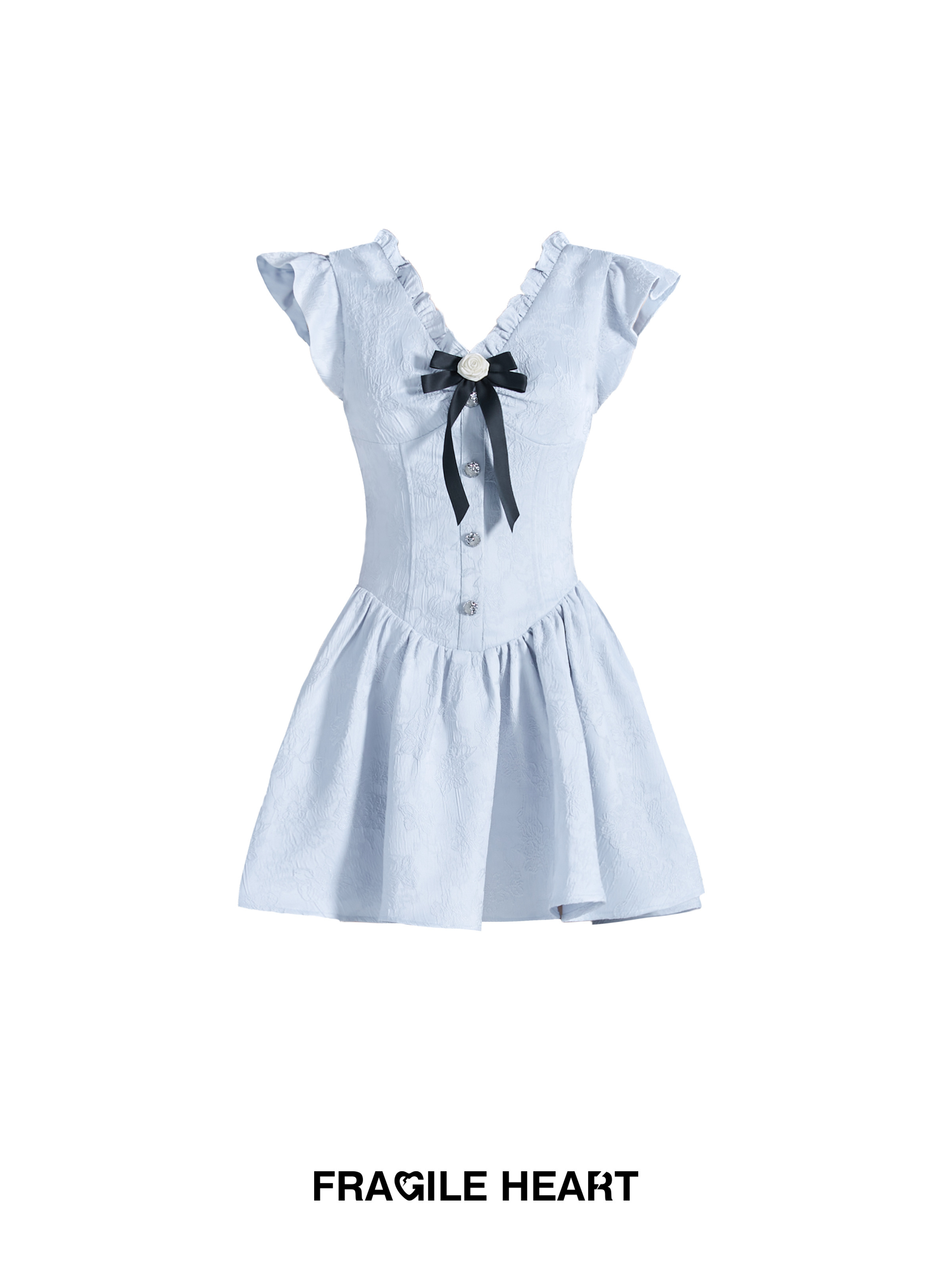 Sweet Little Sleeve Dress in Dopamine Blue | Princess-Inspired Birthday Dress | Y2K Style