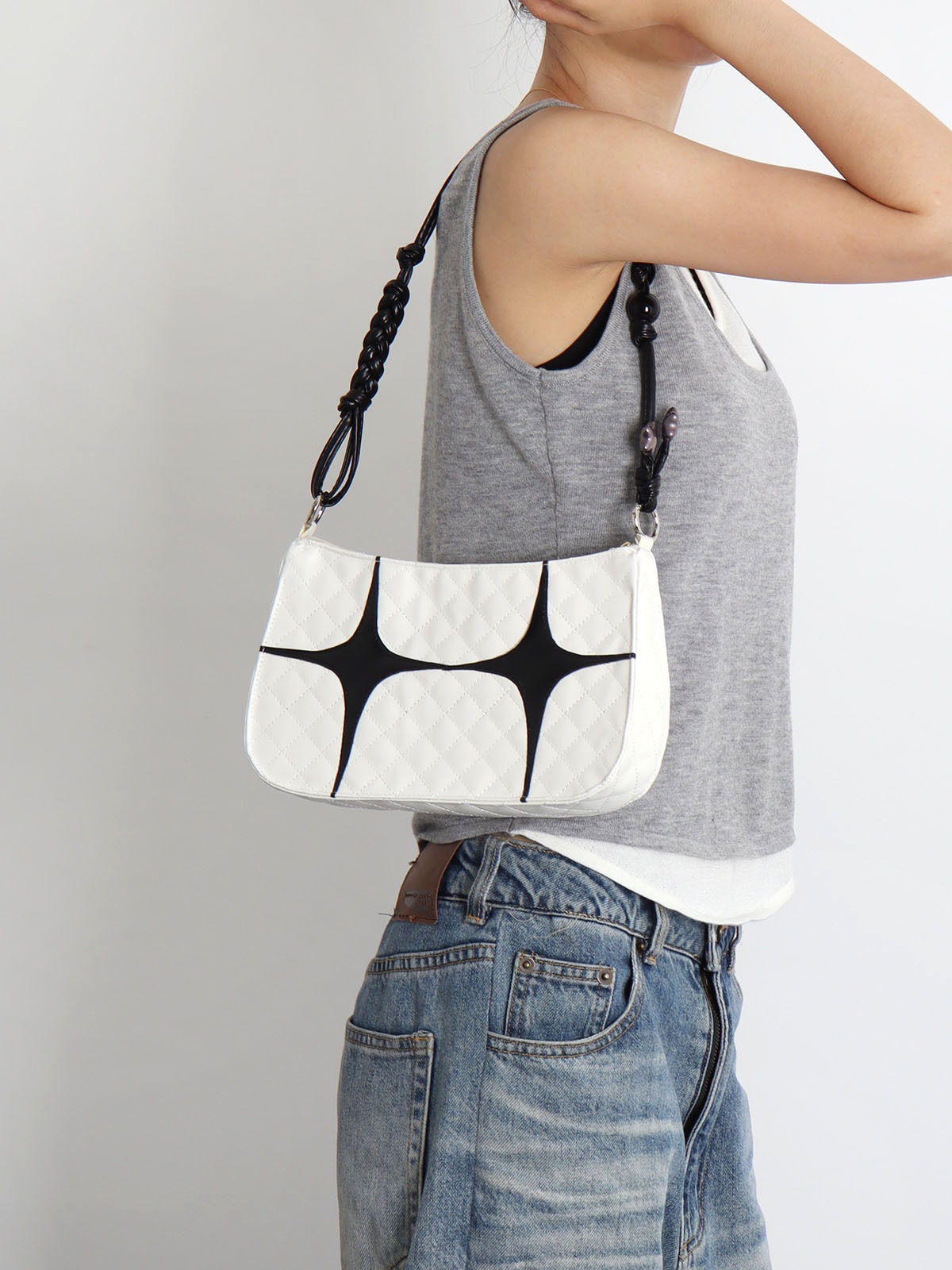 Sweet Retro Star Underarm Bag - Original Design, Stylish and Cool, Perfect for Y2K and Vintage Fashion Lovers