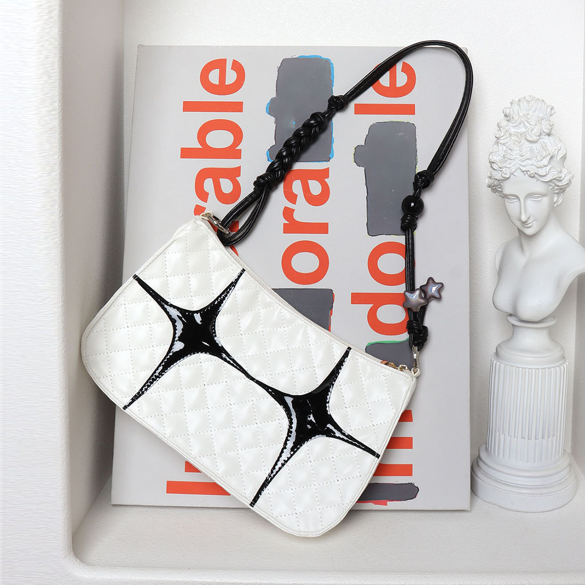 Sweet Retro Star Underarm Bag - Original Design, Stylish and Cool, Perfect for Y2K and Vintage Fashion Lovers