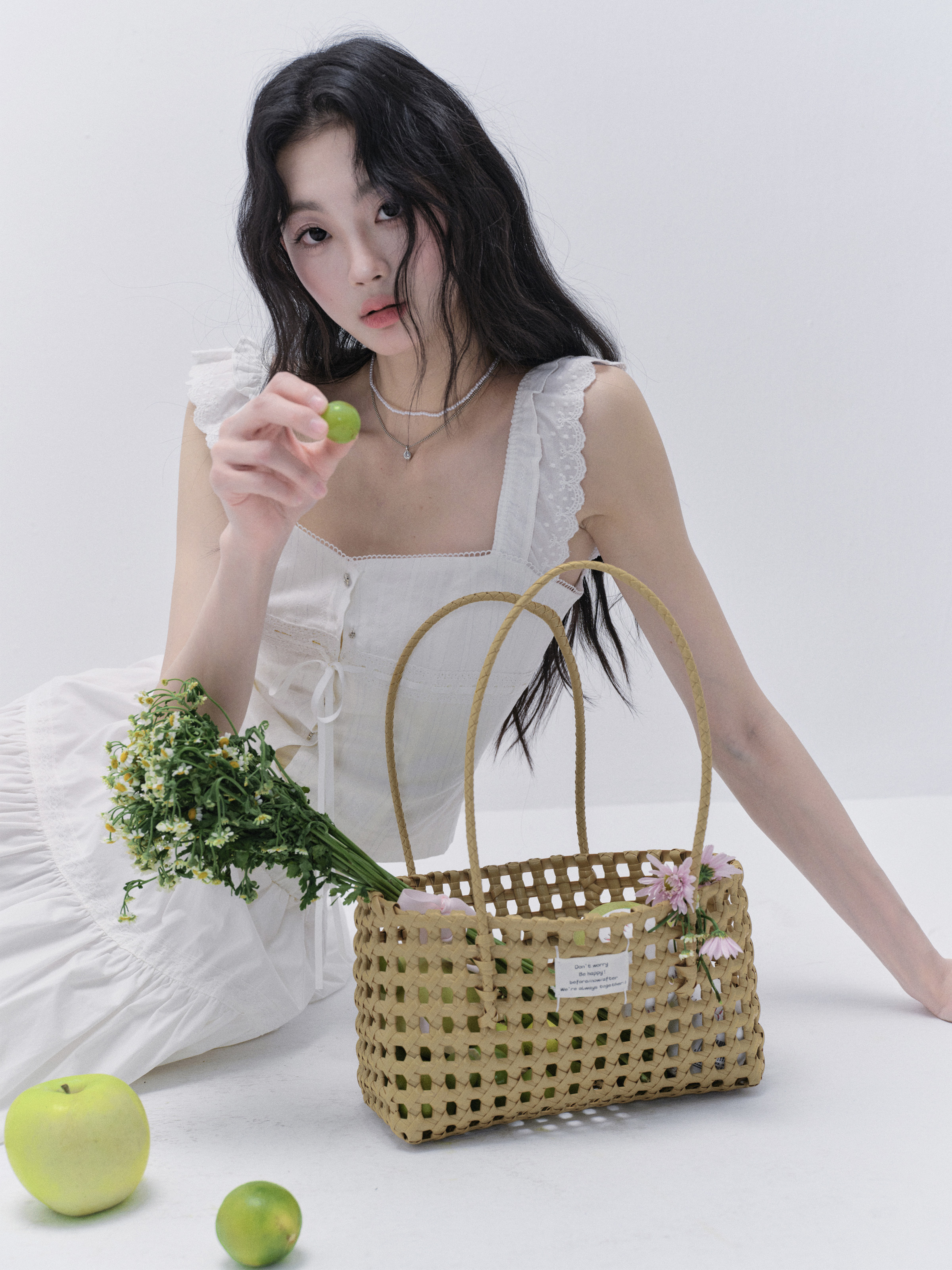 Sweet Tie Sleeve Camisole and Skirt Two-Piece Outfit - Feminine Summer Set, Perfect for Y2K and Boho Style