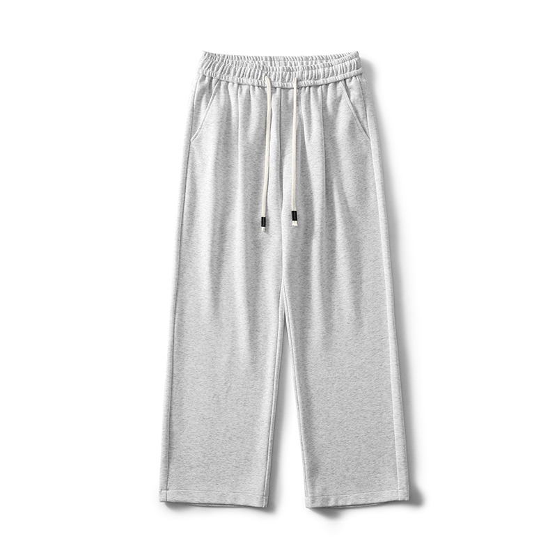 Trendy American Heavyweight Loose Wide-Leg Sports Pants for Men and Women, Draping Effect Trousers for Spring and Autumn