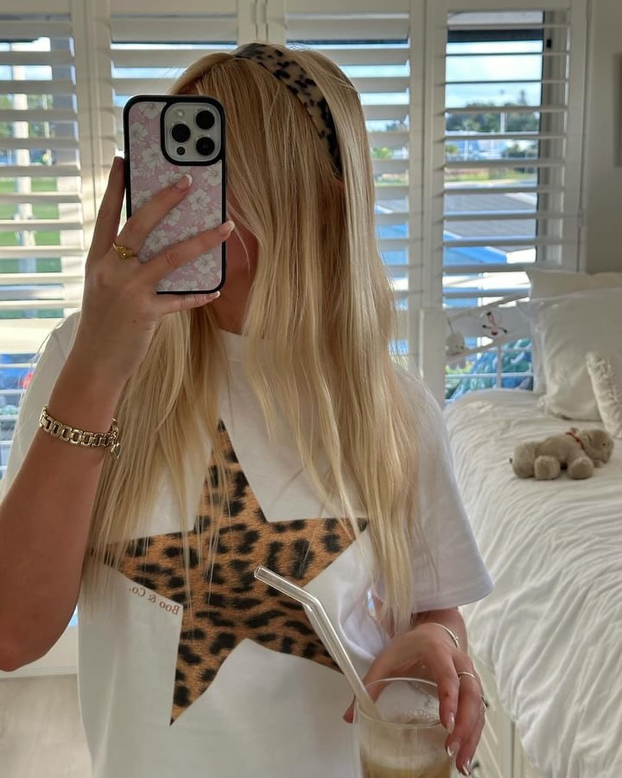 Trendy American Retro Leopard Print Star Letter Oversized Short Sleeve T-Shirt for Women - Y2K Hot Girl Style Top