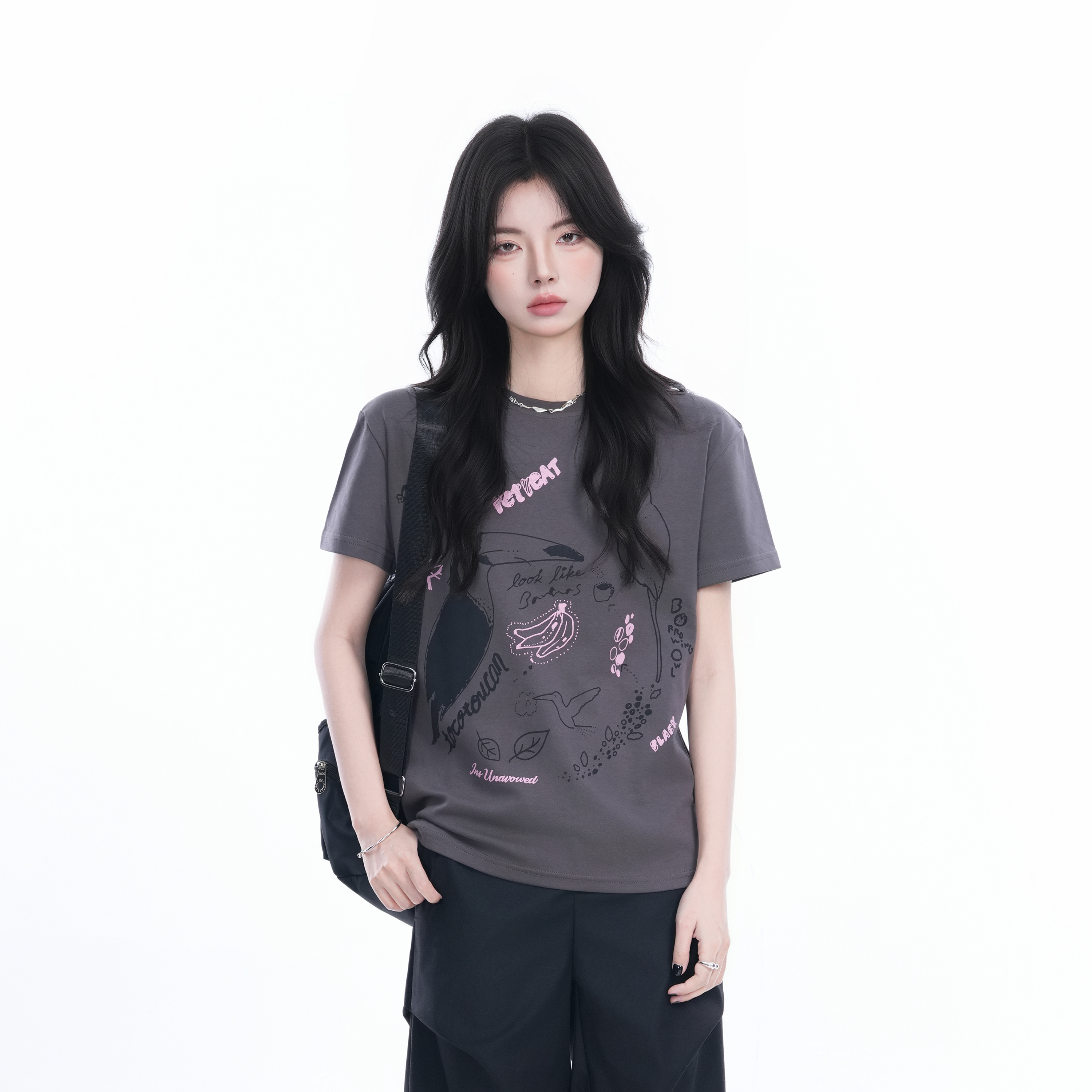 Trendy American Retro Short-Sleeve Cropped T-Shirt for Women – Stylish Petites, Y2K Fashion Essential