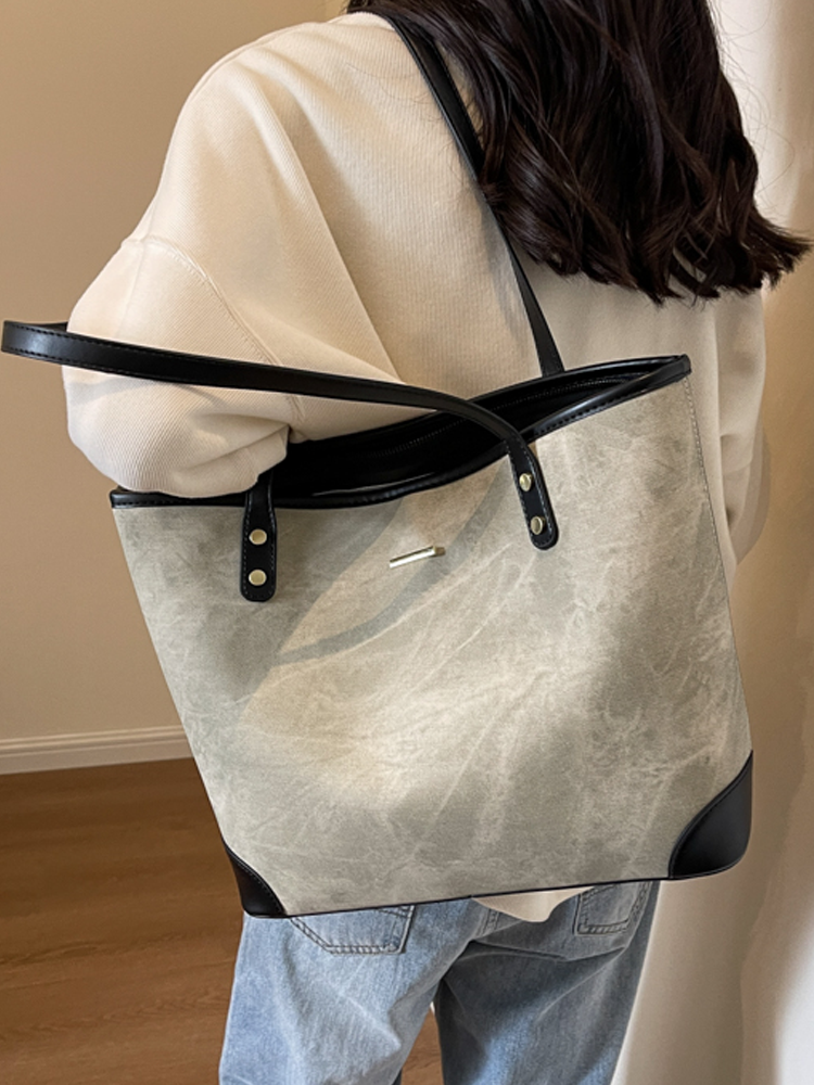 Trendy Large-Capacity Tote Bag for Women, Stylish Commuter Shoulder Bag, Chic 2025 Fashion Essential