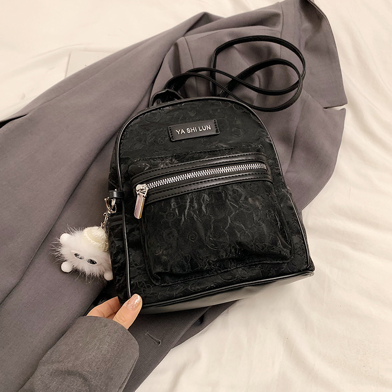 Trendy Mini Embossed Backpack for Women, Versatile Dual Shoulder Bag, 2025 Korean Style Travel Essential